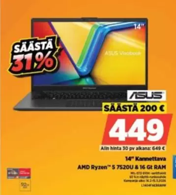 Asus - 14" Kannettava
