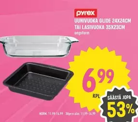 UUNIVUOKA GLIDE 24X24CM TAI LASIVUOKA 35X23CM