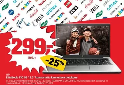 Hp - EliteBook 830 GB 13.3" kunnostettu kannettava tietokone