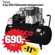 Hp - 4 hp 200 I hihnaveto kompressori