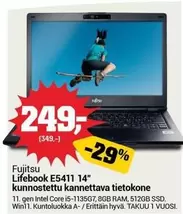 Intel - Lifebook E5411 14" kunnostettu kannettava tietokone