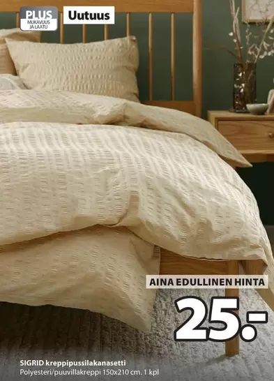 SIGRID kreppipussilakanasetti