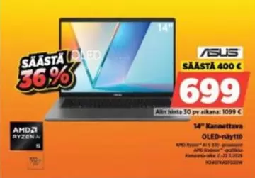 Asus - 14" Kannettava OLED-näyttö