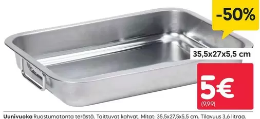 Uunivuoka Ruostumatonta terästä