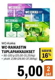 Lime - WC-Raikastin Tuplapakkaukset