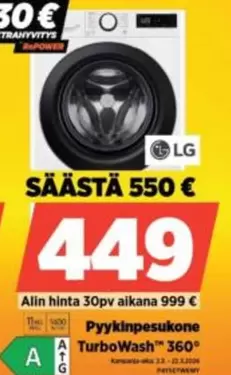 Pyykinpesukone TurboWash™ 360°