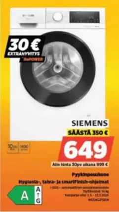 Siemens - Pyykinpesukone