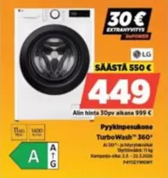 Pyykinpesukone TurboWash 360°