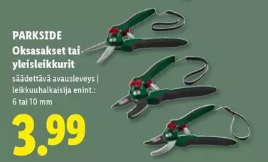 Oksasakset tai yleisleikkurit