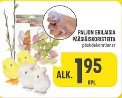 PALJON ERILAISIA PÄÄSIÄISKORISTEITA