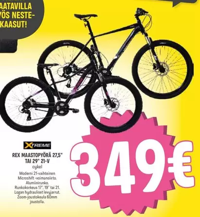 MAASTOPYÖRÄ 27,5" TAI 29 21-V