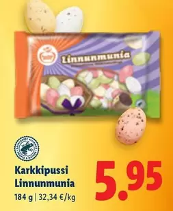 Karkkipussi Linnunmunia