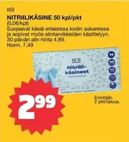NITRIILIKÄSINE 50 kpl/pkt