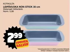 LEIPÄVUOKA NON-STICK 30 CM