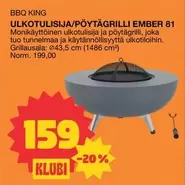 ULKOTULISIJA/PÖYTÄGRILLI EMBER 81