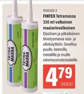 FINTEX Tetramassa 330 ml valkoinen maalarinvalkoinen