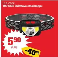 100 USB-ladattava otsalamppu