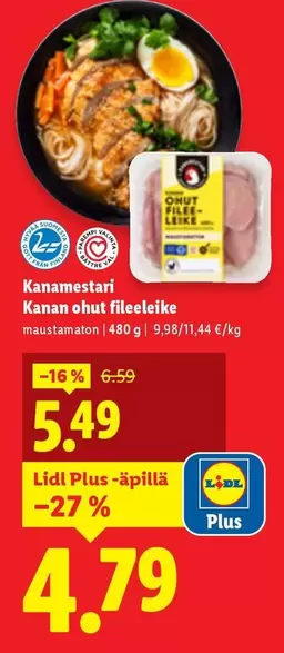 Kanan ohut fileeleike