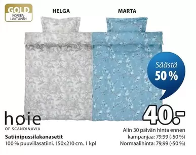 Satiinipussilakanasetit