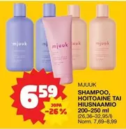 SHAMPOO, HOITOAINE TAI HIUSNAAMIO