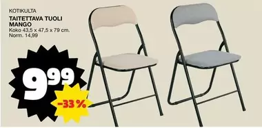 TAITETTAVA TUOLI MANGO