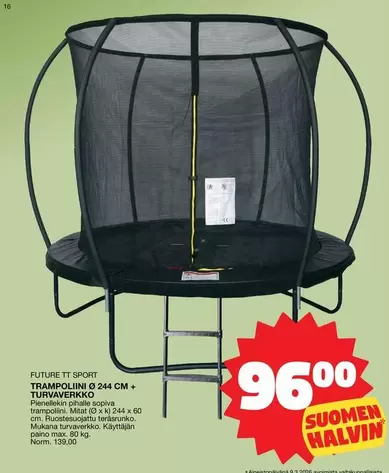 FUTURE TT SPORT TRAMPOLIINI Ø 244 CM