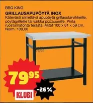 GRILLAUSAPUPÖYTÄ INOX