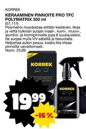 KERAAMINEN PINNOITE PRO TFC POLYMATRIX 350 ml