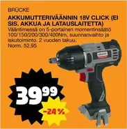 AKKUMUTTERINVÄÄNNIN 18V CLICK