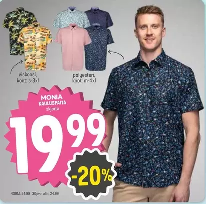 MONIA KAULUSPAITA SKJORTS