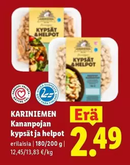 Kananpojan kypsät ja helpot