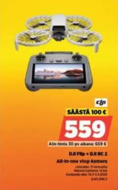 DJI -  Filp +  RC 2 All-in-one vlog-kamera