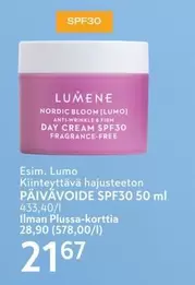Nordic - Kiinteyttävä hajusteeton PÄIVÄVOIDE SPF30 50 ml