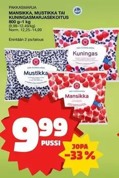 Mansikka, Mustikka tai Kuningasmarijasekoitus