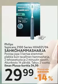 Sonicare 2100 Series HX4021/04 SÄHKÖHAMMASHARJA
