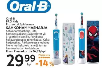 Oral B - Frozen tai Spiderman Sähköhammasharja
