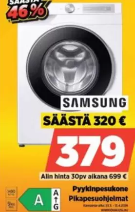 Pyypinkpesukone Pikapesuohjelmat