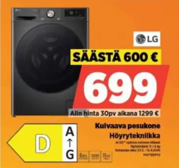 Kulmaava pesukone Höyrytekniikka