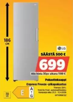 Pakastinkaappi Express Freeze -pikapakastus