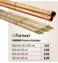 FARMARI Puinen aitatolppa