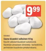 Sauna kiuaskivi valkoinen 10 kg