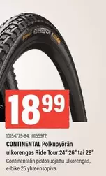 Continental - ulko rengas Ride Tour 24" 26" tai 28"