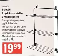 Pyykinkuivausteline 9 m ripustettava