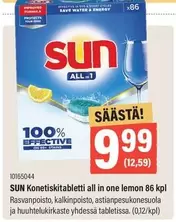 Konetisitabletti all in one lemon 86 kpl