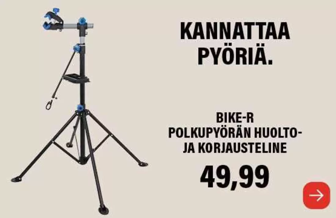 Polkupyörän huolto- ja korjausteline