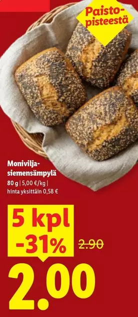 Monivilja-siemensämpylä