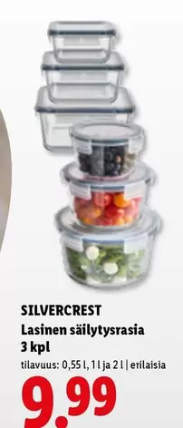 Lasinen säilytysrasia