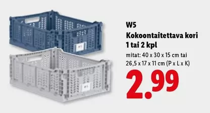 Kokoontaitettava kori