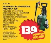 PAINEPESURI UNIVERSAL AQUATAK 130