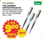 AITATOLPANJALKA Galvanoidut terästolpat